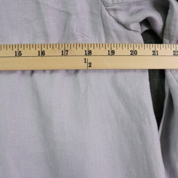 J. Jill Love Linen Artist Coat Jacket Tunic Women's Small Gray Pockets - Picture 10 of 16
